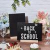 NBEADS 2 Sets Mini Chalkboard Signs, 8.2x5.9 Wooden Message Blackboard Double Sided Mini Blackboard with Base Stand for Wedding Supermarket Baker Parties Decorations view 2