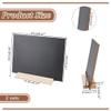 NBEADS 2 Sets Mini Chalkboard Signs, 8.2x5.9 Wooden Message Blackboard Double Sided Mini Blackboard with Base Stand for Wedding Supermarket Baker Parties Decorations view 3