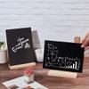 NBEADS 2 Sets Mini Chalkboard Signs, 8.2x5.9 Wooden Message Blackboard Double Sided Mini Blackboard with Base Stand for Wedding Supermarket Baker Parties Decorations view 4