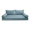 Cover ONLY Model V2 Twin Velvet Contrast Pipe Indoor Daybed Mattress Cushion AD355 view 2