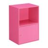 Convenience Concepts Xtra Storage 1 Door Cabinet with Shelf, Pink view 1