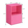 Convenience Concepts Xtra Storage 1 Door Cabinet with Shelf, Pink view 3