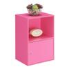 Convenience Concepts Xtra Storage 1 Door Cabinet with Shelf, Pink view 4