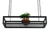 Hamankim Ceiling Shelf for Home Decoration, Kitchen Storage Rack Pot Pan Rack Cookware Hanger Flower Stand for Bar Cellar Garage Restaurant (Size : 140x25x15cm) view 1