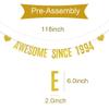 WEIANDBO Gold Glitter Banner for 31st Birthday Party Decorations Supplies,Pre-Strung, Glitter Gold Paper Garlands Banner Bunting Sign Photo Props,Awesome Since 1994 view 2