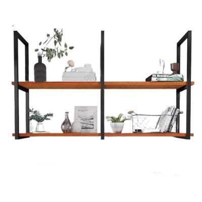 Ceiling Hanging Plant Shelf Flower Pot Stand 2 Tier Wood Shelving, for Bars Living Room Restaurants Kitchen Floating Shelves Storage Rack (Size : 80x30x80cm)