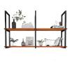 Ceiling Hanging Plant Shelf Flower Pot Stand 2 Tier Wood Shelving, for Bars Living Room Restaurants Kitchen Floating Shelves Storage Rack (Size : 80x30x80cm) view 1