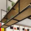 Ceiling Hanging Plant Shelf Flower Pot Stand 2 Tier Wood Shelving, for Bars Living Room Restaurants Kitchen Floating Shelves Storage Rack (Size : 80x30x80cm) view 4