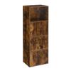 Convenience Concepts Xtra Storage Three-Door Cabinet with Shelf in Walnut Wood Finish view 1
