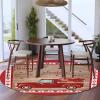Valentine's Day Round Area Rug 6 Feet Happy Truck with Love on Rustic Wooden Grain Non Slip and Washable Cute Circle Carpets Nursery Rug for Indoor Kids Baby Bedroom Living Room Entryway Home Decor view 4