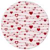 Valentine's Day Round Area Rug 6 Feet Red Love Heart Romantic Pink Non Slip and Washable Cute Circle Carpets Nursery Rug for Indoor Kids Baby Bedroom Living Room Entryway Home Decor view 2
