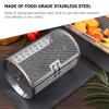 SHERCHPRY Rotisserie Basket for Air Fryer and Oven 7.67X5.11X5.11In Stainless Steel Grill Roaster Drum with 360 Rotation Oven Rack for Even Cooking Nuts Dried Fruits and Meat view 2