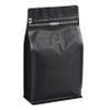50 Count LB Black Color Foil Coffee Bags - High Barrier Aluminum Foil - Flat Bottom Coffee Pouches with Degassing Valve, Food Storage Bags with Rsealable Zipper & Easy Open Tape (Pack of 50, view 1