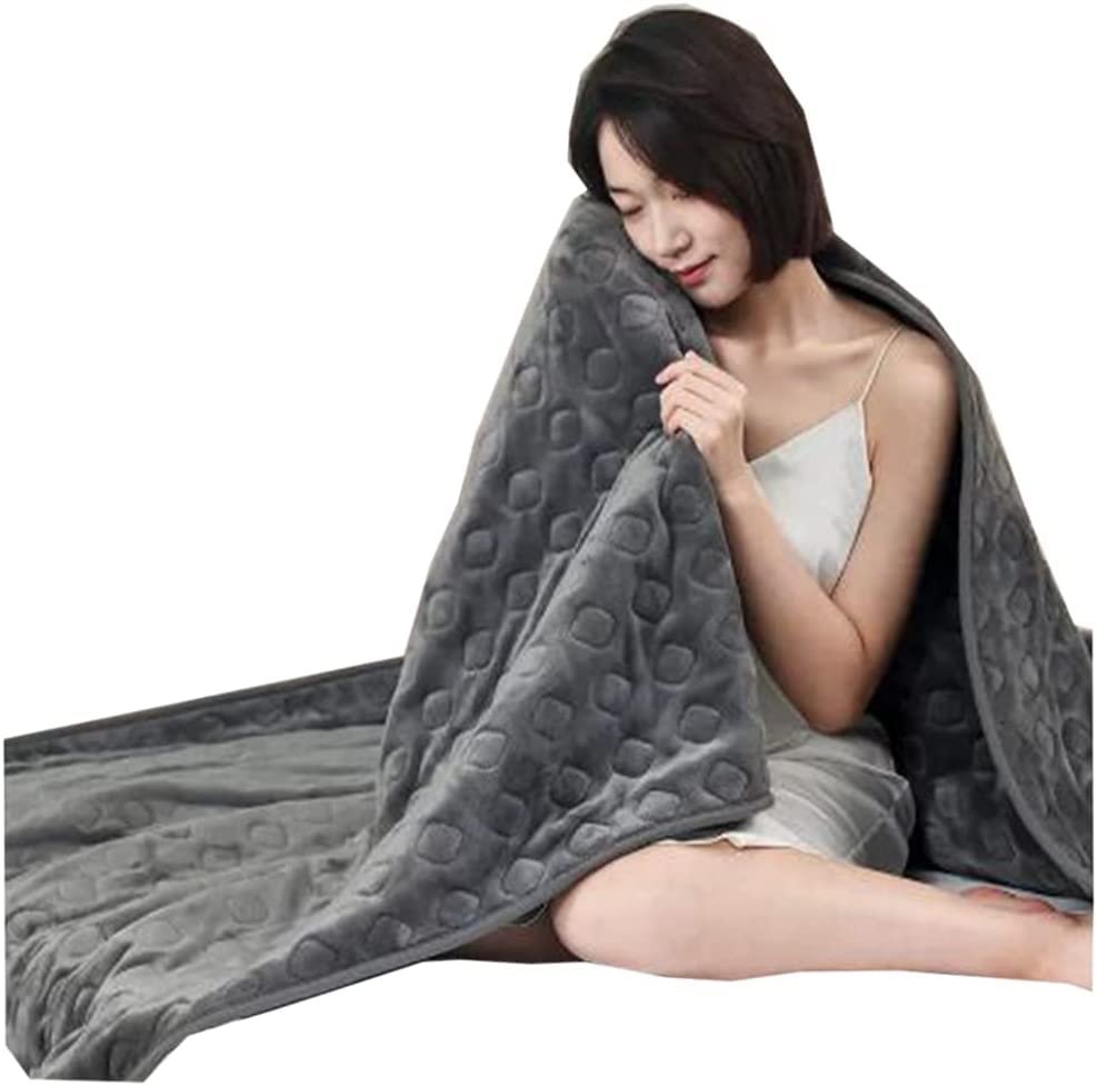 Heated Throw Blanket Soft Cozy Heated Blanket Can Lay Can Cover Flannel Electric Blanket with 5 Heating Levels12 Hours Auto Off Electric Throw Machine Washable