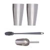 Electric Drink Mixer, Commercial Milk Shaking Machine, 2pcs Extra-Large 27.05oz Cup Maker Protein Shakes Malted Milks Making Whipping Stiring Machine with Ice Shovel, Cleaning Brush view 2