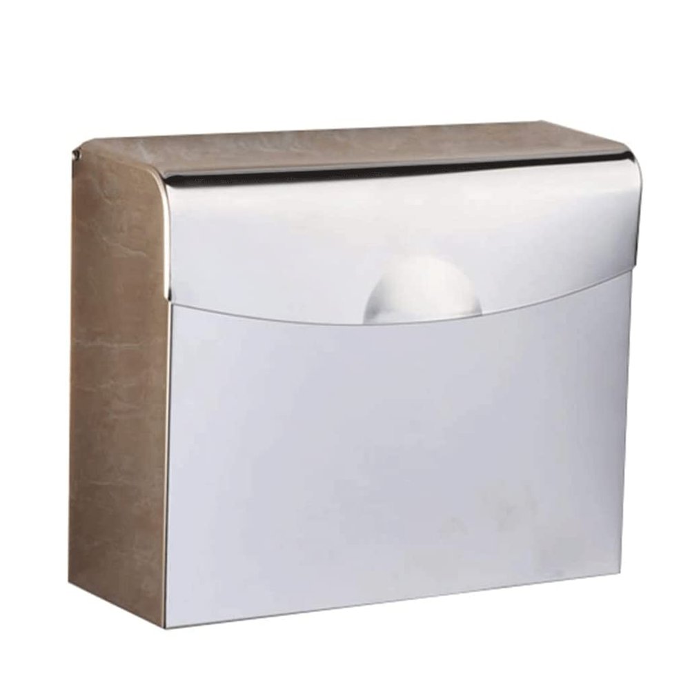LIOONS High Capacity Wall Mounted Paper Towel Dispenser Flip Cover Waterproof C-Type Folding Hand Towel Dispenser for Household Paper Towel Holders Stable