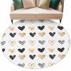 Valentine's Day Round Area Rug 6 Feet Hand-Painted Love Heart Pattern Non Slip and Washable Cute Circle Carpets Nursery Rug for Indoor Kids Baby Bedroom Living Room Entryway Home Decor view 1