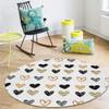 Valentine's Day Round Area Rug 6 Feet Hand-Painted Love Heart Pattern Non Slip and Washable Cute Circle Carpets Nursery Rug for Indoor Kids Baby Bedroom Living Room Entryway Home Decor view 3
