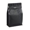 100 Count  LB Black Color Foil Coffee Bags with Degassing Valve, High Barrier Aluminum Foil - Flat Bottom Coffee Pouches, Food Storage Bags with Rsealable Zipper & Easy Open Tape (Pack of 100, view 1