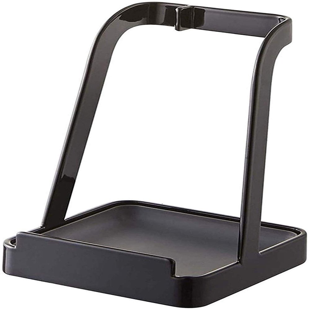 Pot Lid Holders, Lid And Spoon Rest, Pan Pot Cover Lid Rack Shelf Stand Holder Spoon Rest Stove Organizer Storage Soup Spoon Rests Kitchen Tool (Color : A Black)