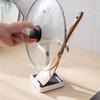 Pot Lid Holders, Lid And Spoon Rest, Pan Pot Cover Lid Rack Shelf Stand Holder Spoon Rest Stove Organizer Storage Soup Spoon Rests Kitchen Tool (Color : A Black) view 3