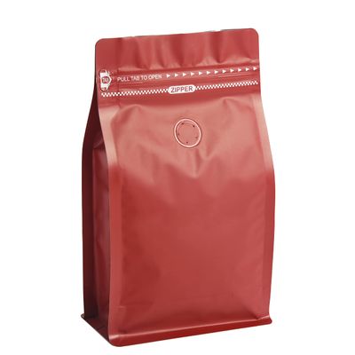 50 Count 12oz Red Coffee Bags with Aluminum Foil Liner, High Barrier Coffee Pouches with Degassing Valve, Ziplock Food Storage Bags with Pull Tape, Pack of 50, 12oz/0.75lb/340gram