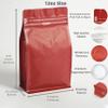 50 Count 12oz Red Coffee Bags with Aluminum Foil Liner, High Barrier Coffee Pouches with Degassing Valve, Ziplock Food Storage Bags with Pull Tape, Pack of 50, 12oz/0.75lb/340gram view 2