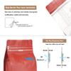 50 Count 16oz Red Coffee Bags with Aluminum Foil Liner, High Barrier Coffee Pouches with Degassing Valve, Ziplock Food Storage Bags with Pull Tape, Pack of 50, 16oz/1lb/500gram view 3