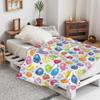 Abaysto Easter Throw Blanket Colorful Eggs Blanket Cozy&Soft Plush Flannel Easter Blankets for Bed Couch Living Room, Easter Gifts for Kids Adults 60"x80" view 3