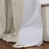 TWOPAGES Pinch Pleat Drape Premium Linen Cotton Curtain Window Treatment for Living Room Dining Room, Light Filtering Drape Airy Curtain (Oatmeal, 100W x 96L Inches, 1 Panel) view 4