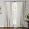 TWOPAGES Pinch Pleat Drape Premium Linen Cotton Curtain Window Treatment for Living Room Dining Room, Light Filtering Drape Airy Curtain (Ivory Beige, 100W x 96L Inches, 1 Panel) view 1