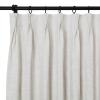 TWOPAGES Pinch Pleat Drape Premium Linen Cotton Curtain Window Treatment for Living Room Dining Room, Light Filtering Drape Airy Curtain (Ivory Beige, 100W x 96L Inches, 1 Panel) view 2