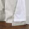 TWOPAGES Pinch Pleat Drape Premium Linen Cotton Curtain Window Treatment for Living Room Dining Room, Light Filtering Drape Airy Curtain (Ivory Beige, 100W x 96L Inches, 1 Panel) view 4