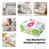 Abaysto Flannel Throw Blanket Happy Easter Colorful Eggs Cozy&Soft Plush Blankets for Bed Couch Living Room Sofa Chair, Easter Eggs Gifts for Kids Adults 40"x50" view 4