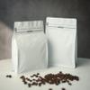 12oz 50pcs High Barrier Wihite Coffee Bags with Aluminum Foil Liner, Resealable Coffee Pouches with Degassing Valve, Ziplock Food Storage Bags with Pull Tape, 12oz/0.75lb/340gram, Pack of 50 view 4