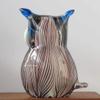 LQX Sculpture Tabletop Crafts Figurines Collectible Prop Glassstatue Statue Sculpture Statues Handmade Colored Glass Hollow Owl Glass Crafts Animal Ornament Gift view 2