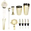 11Pcs/Set Stainless Steel Wine Drink Mixer Martini Shaker Jigger Strainer Mixer Spoon Liquor Pourer Bartender Tools for Home Bar Club,Cocktail Shaker Set Bartender Kit, Cocktail Shaker Cocktail view 1