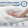 Mattress Topper California King Size, Cooling Extra Thick Breathable Viscose Made from Bamboo Mattress pad, Soft Quilted Fitted Mattress Cover with 1000 GSM Down Alternative Fill (8-21Deep Pocket) view 3