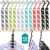 Closet Organizers and Storage,Upgraded Organization and Storage Clothes Hanger,12 Pack College Dorm Room Essentials,Sturdy Closet Organizer Home Essentials Space Saving Hangers for Thick Clothe view 1