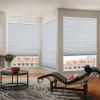 Tonature Cordless Cellular Shades 100% Blackout Blinds for Windows Honeycomb Blinds Bottom Up Custom Size Thermal Insulated UV Protection Window Shades for Home, Bedroom, White, 43" W x 54" H view 1
