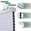 Tonature Cordless Cellular Shades 100% Blackout Blinds for Windows Honeycomb Blinds Bottom Up Custom Size Thermal Insulated UV Protection Window Shades for Home, Bedroom, White, 43" W x 54" H view 2
