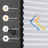Tonature Cordless Cellular Shades 100% Blackout Blinds for Windows Honeycomb Blinds Bottom Up Custom Size Thermal Insulated UV Protection Window Shades for Home, Bedroom, White, 43" W x 54" H view 3