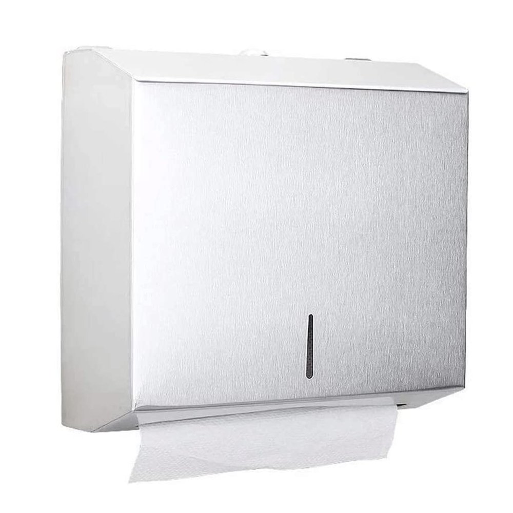 LIOONS High Capacity Paper Towel Dispenser Stainless Steel Commercial Hand Towel Dispenser Waterproof with Lock Paper Towel Holders for Home Stable