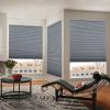 Tonature Cellular Shades Cordless 100% Blackout Window Blinds for Windows Bottom Up Cellular Blinds Custom Size Thermal Insulated Honeycomb Shades for Windows Home Bedroom Door Grey, 44.5" W x 48" H view 1