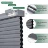 Tonature Cellular Shades Cordless 100% Blackout Window Blinds for Windows Bottom Up Cellular Blinds Custom Size Thermal Insulated Honeycomb Shades for Windows Home Bedroom Door Grey, 44.5" W x 48" H view 2