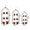 3 Tier Dessert Stand with Hooks, Metal Food Stand Cupcake Holders, Reusable Pastry Serving Stand for Afternoon Tea Party Family Gathering(Size:22 * 40cm,Color:Silver) view 2