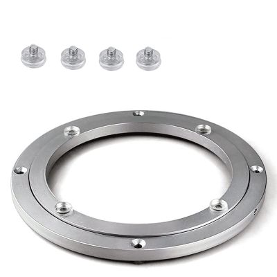 Aluminum Heavy Duty Lazy Susan Rotating Turntable Turntable Bearing 360 Degree Rotating Smooth Silent 18-28" For Glass Granite Or Wood Kitchen Ding Table