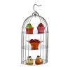 3 Tier Dessert Stand with Hooks, Metal Food Stand Cupcake Holders, Reusable Pastry Serving Stand for Afternoon Tea Party Family Gathering(Size:30 * 63cm,Color:Silver) view 1