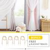 NICETOWN Curtains for Girls Bedroom Kids Curtain Hollow-Out Star Window Drapes Curtain 63 inches Length Room Darkening Grommet 2 Layers, 2 Panels, Pink & Grey, W52 x L63 inches view 4