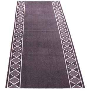 RugStylesOnline Custom Size Runner Rug Moroccan Trellis Border Printed Roll Runner 26 or 36 Inch Wide x Your Length Choice Slip Skid Resistant PVC Backing (Trellis Border Grey, 26 ft x 26 in)